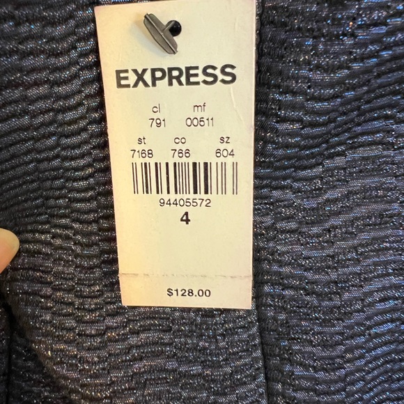 Express NYE XMAS mini dress. NWT size 4. Fit and flare style. - Picture 3 of 5